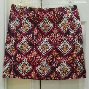 J.Crew* BRIGHT PAISLEY MINI SKIRT